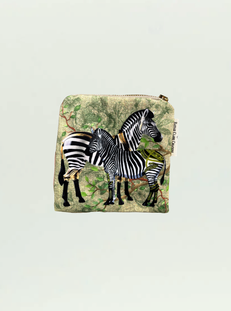 Zebra Small Zip Bag