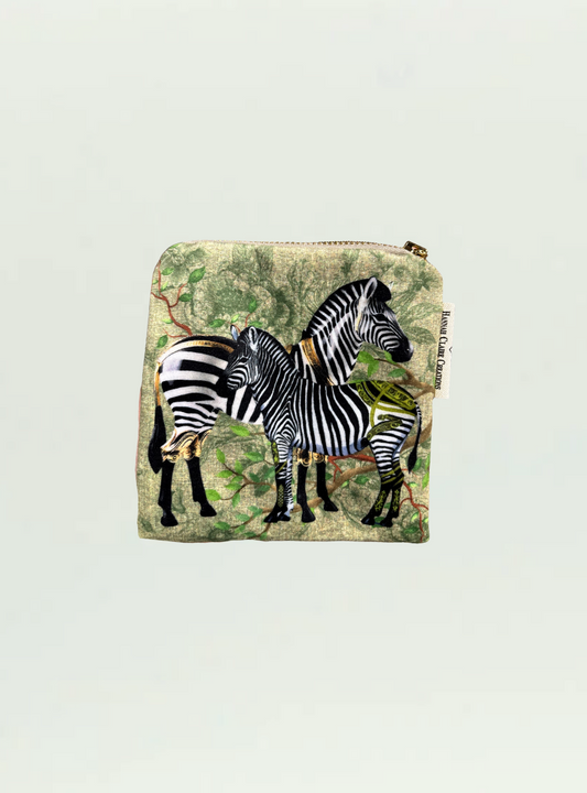Zebra Small Zip Bag