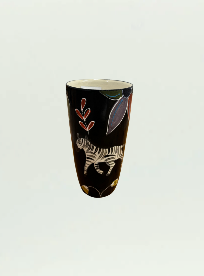 Tall Imibala Zebra Black Cup