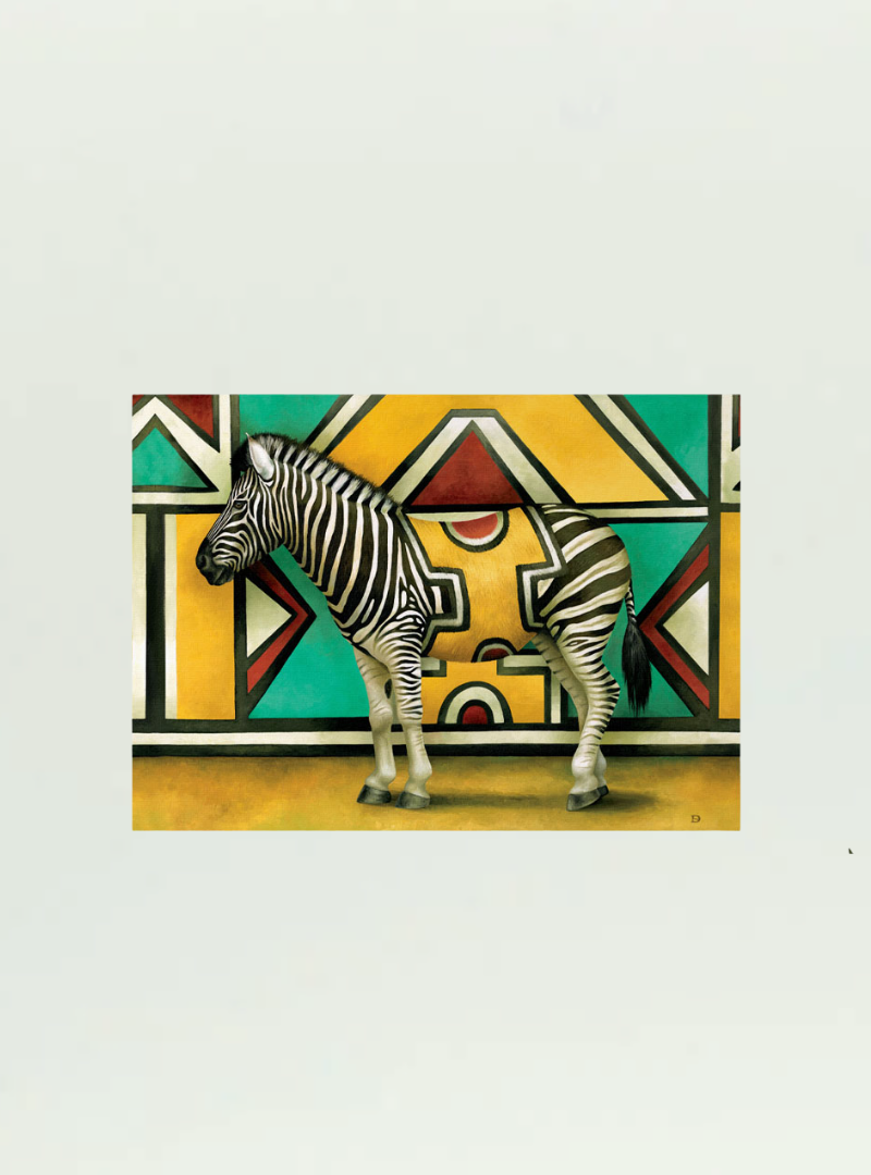 Ndebele Zebra Stretch Canvas