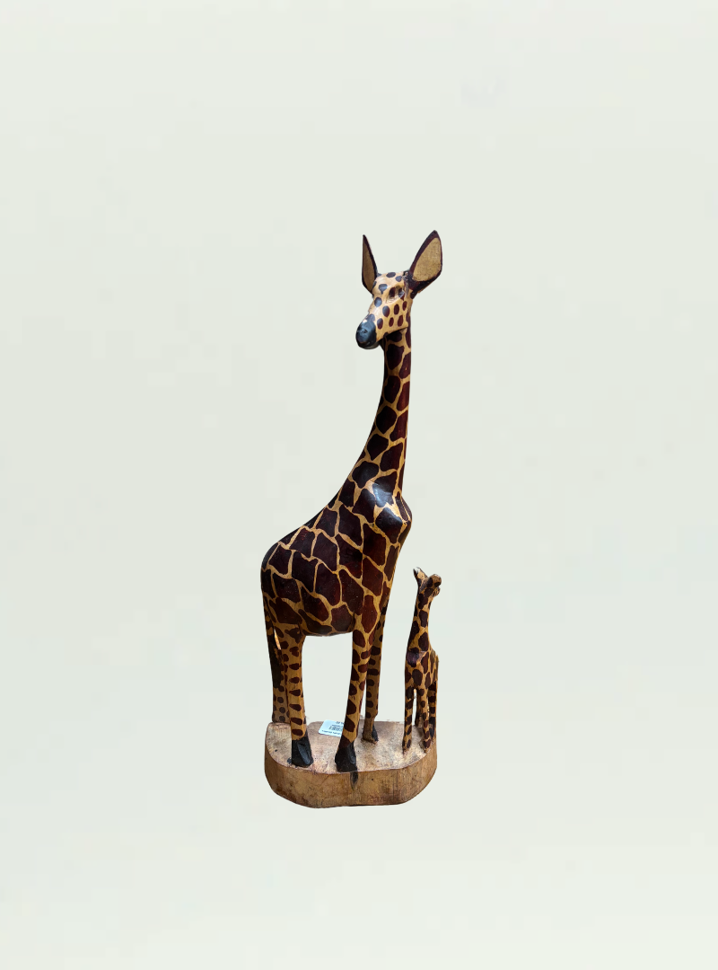 Giraffe and Baby Olive Wood
