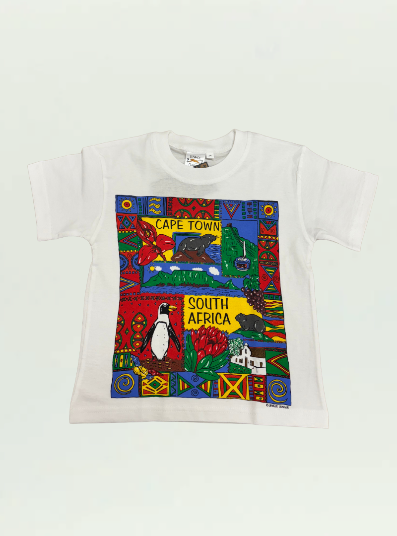 Kids White Cape Town T-shirt