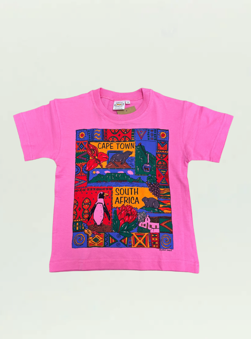 Girls Cape Town Pink T-shirt