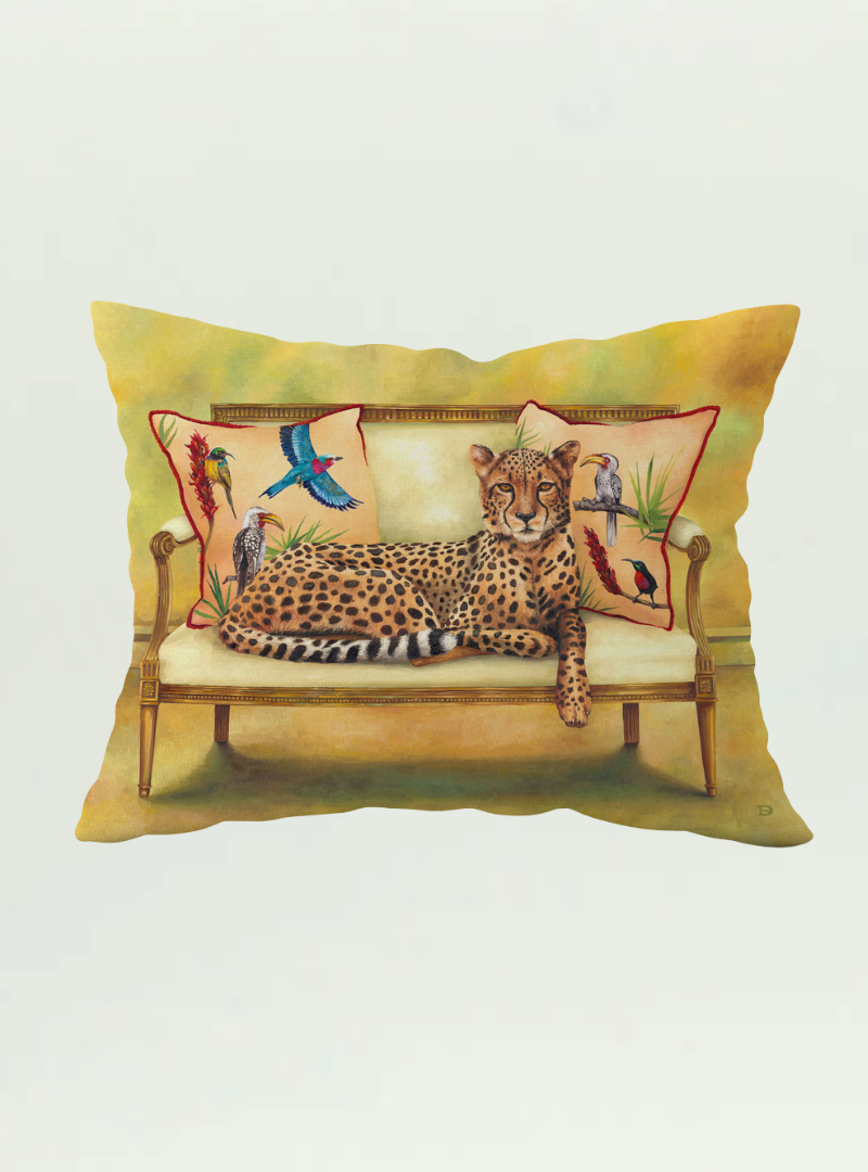 Cheetah at Leisure Pillow Cover