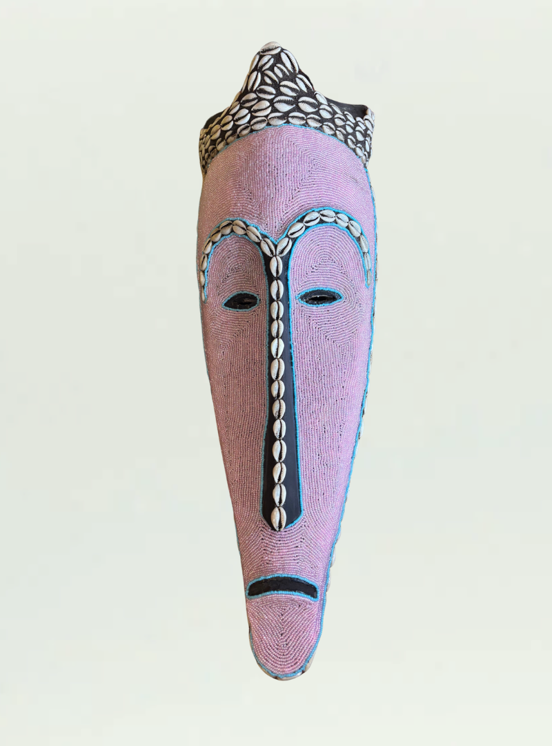 Pink beaded Mask