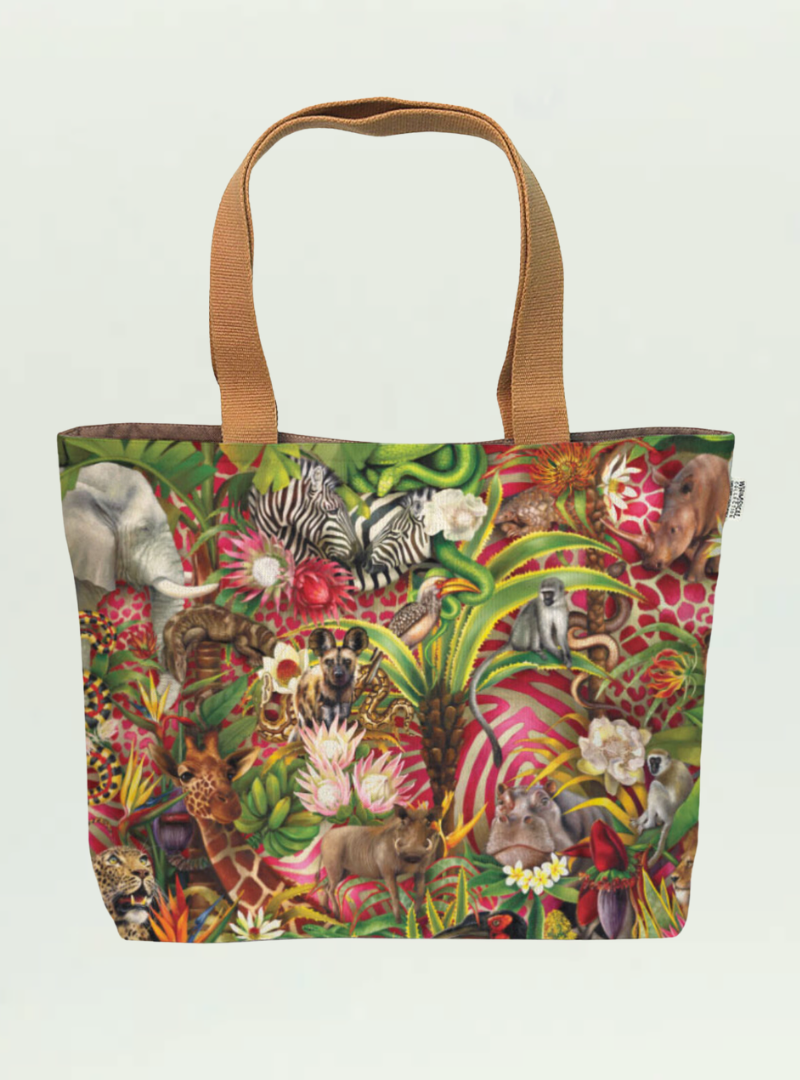 African Jungle Canvas Bag
