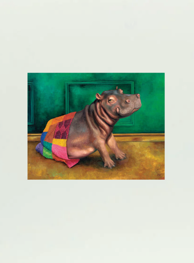 Hippo Warrior Stretch Canvas