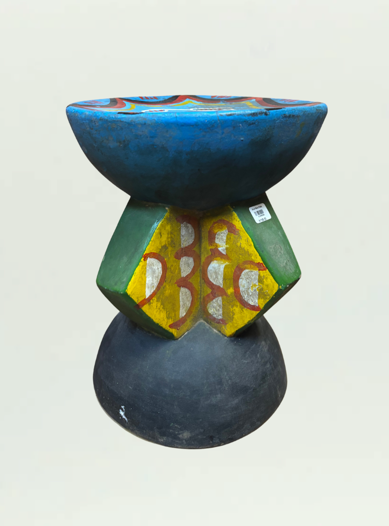 Painted Pokot Wood Stool