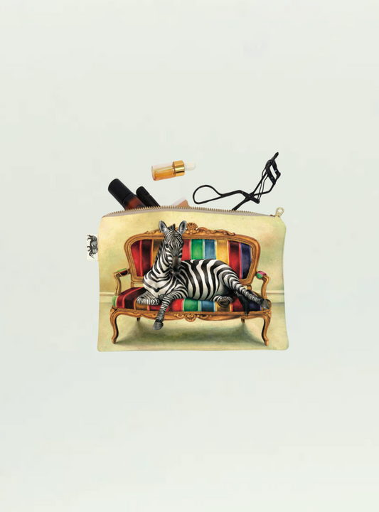Zebra at Leisure Small Zip Bag