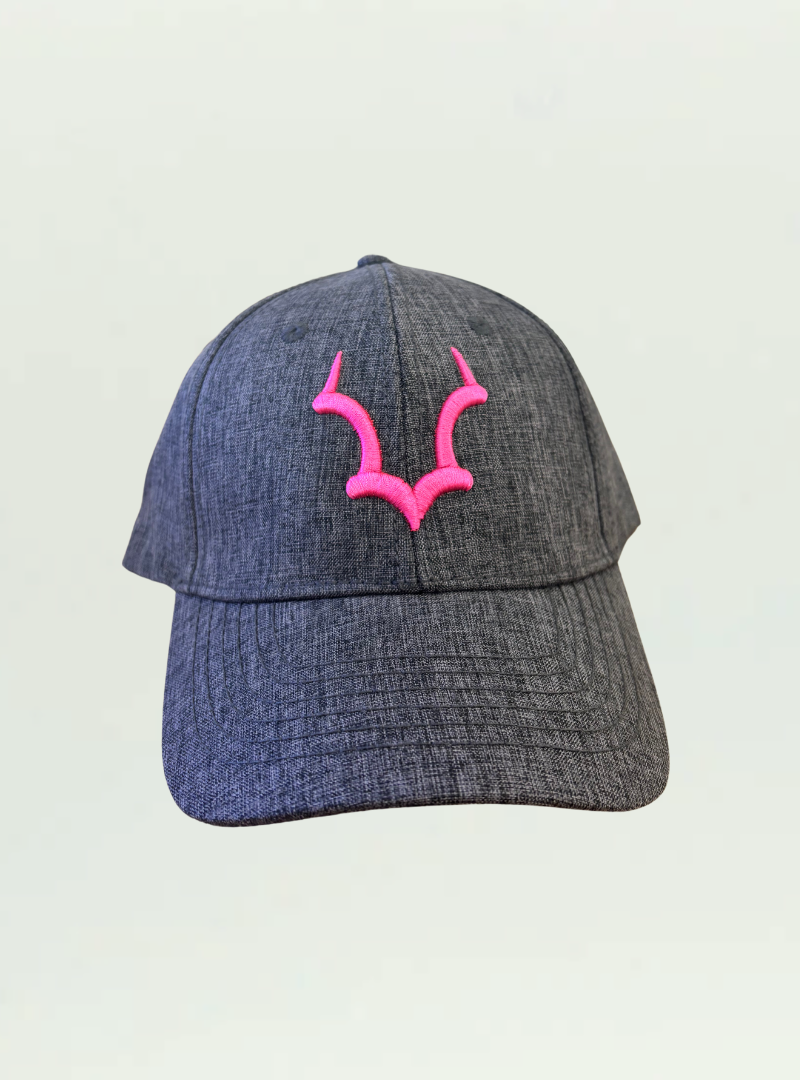 Grey Cap Pink Horns