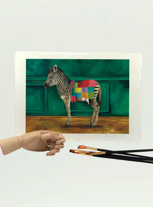 Zebra Warrior A4 Print