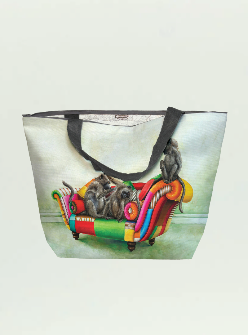 Baboons at Leisure Maxi Bag
