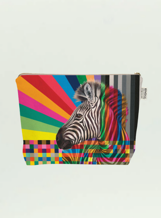 Zebra in Colour Toiletry Bag
