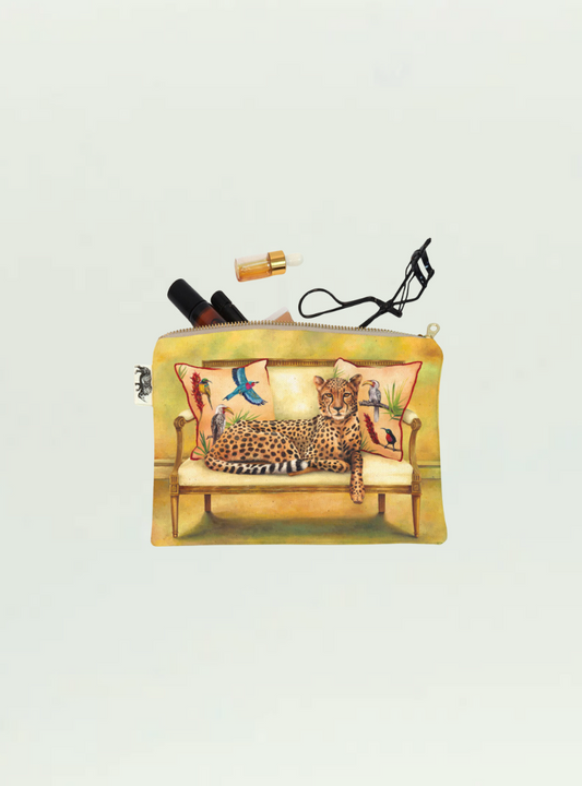 Cheetah at Leisure Small Zip Bag