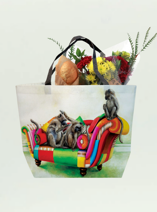Baboons at Leisure Recycled Shopper