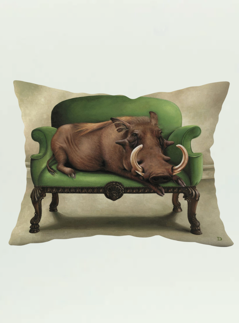 Warthog at Leisure Pillow Cover