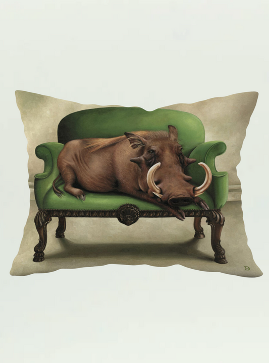 Warthog at Leisure Pillow Cover