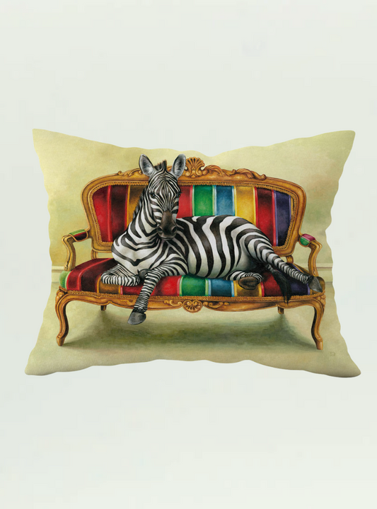 Zebra at Leisure Pillow Cover