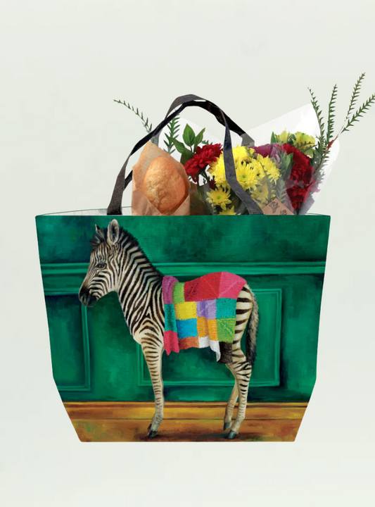 Zebra Warrior Recycled Shopper