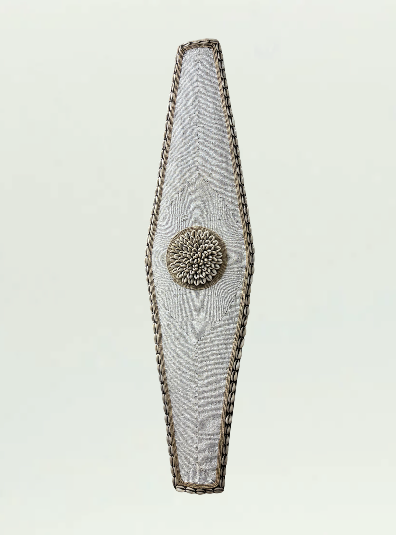 White Beaded Long Shield