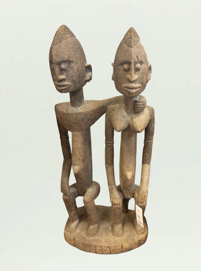 West African Wooden Twin Figure