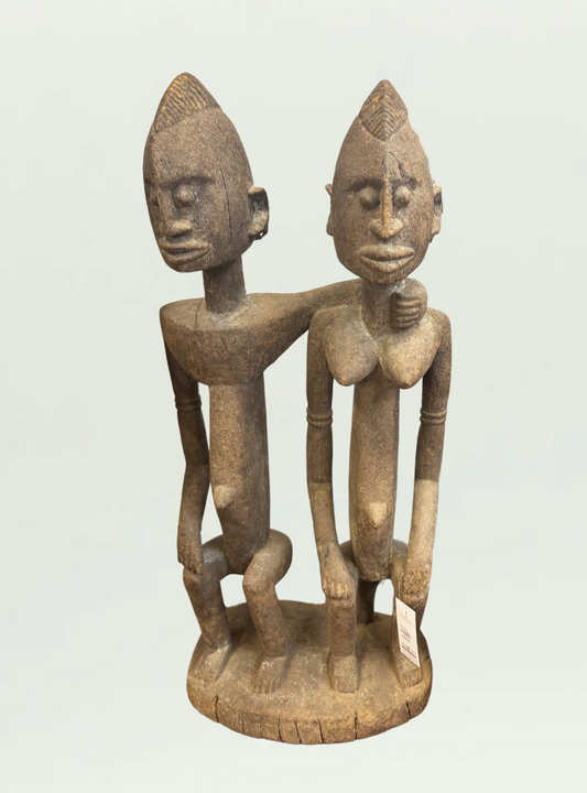 West African Wooden Twin Figure