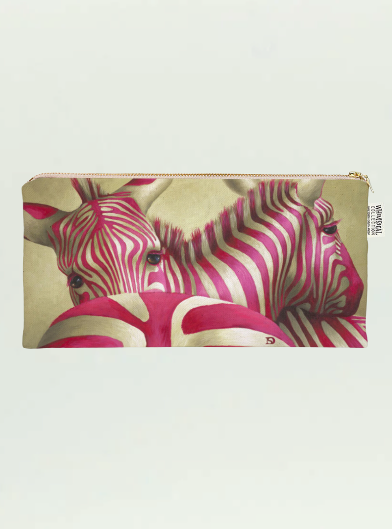 Pink Zebra Pencil Case