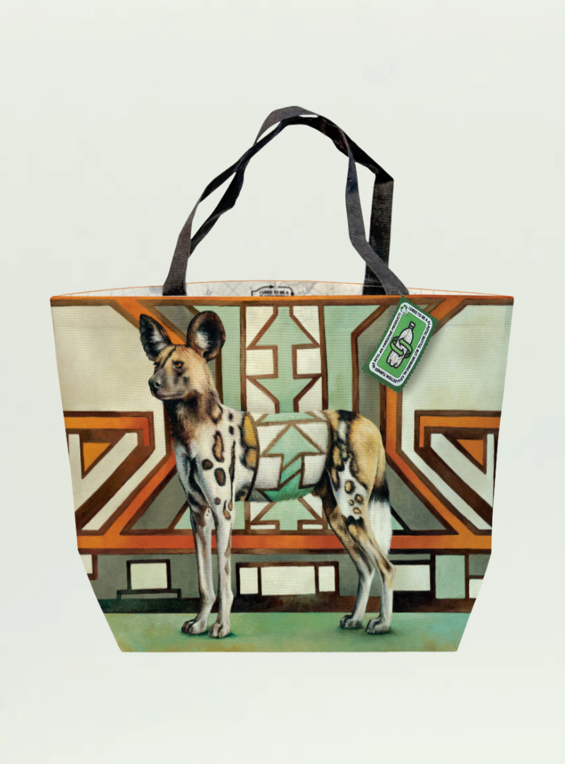 Ndebele Wild Dog Recycled Shopper