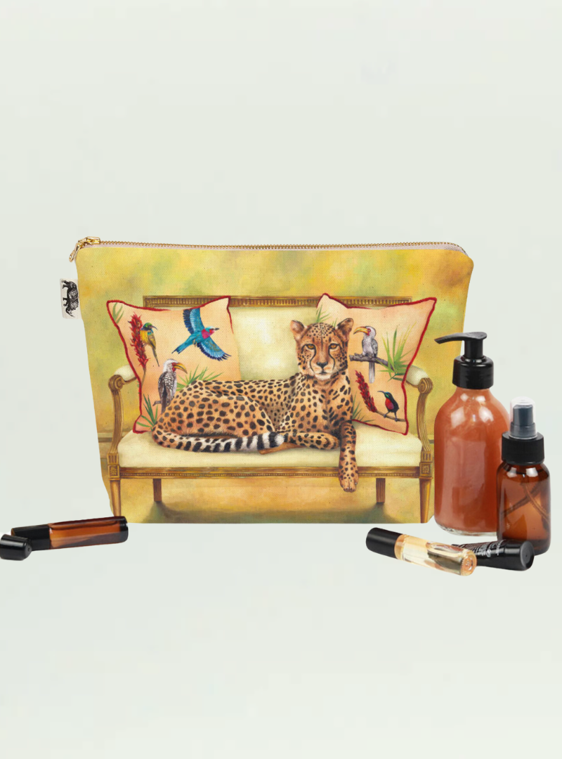 Cheetah at Leisure Toiletry Bag