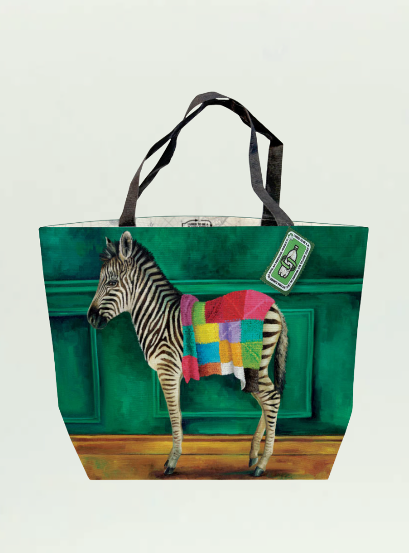 Zebra Warrior Recycled Shopper