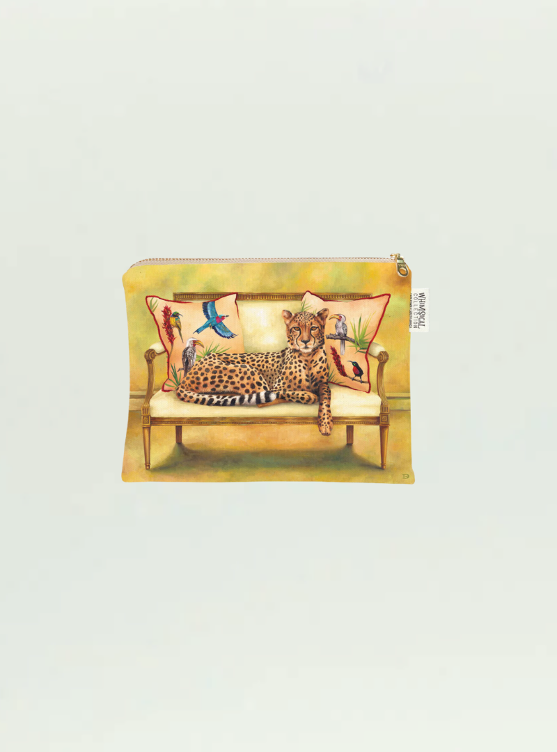 Cheetah at Leisure Small Zip Bag