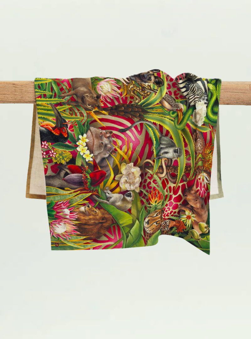 African Jungle Tea Towel