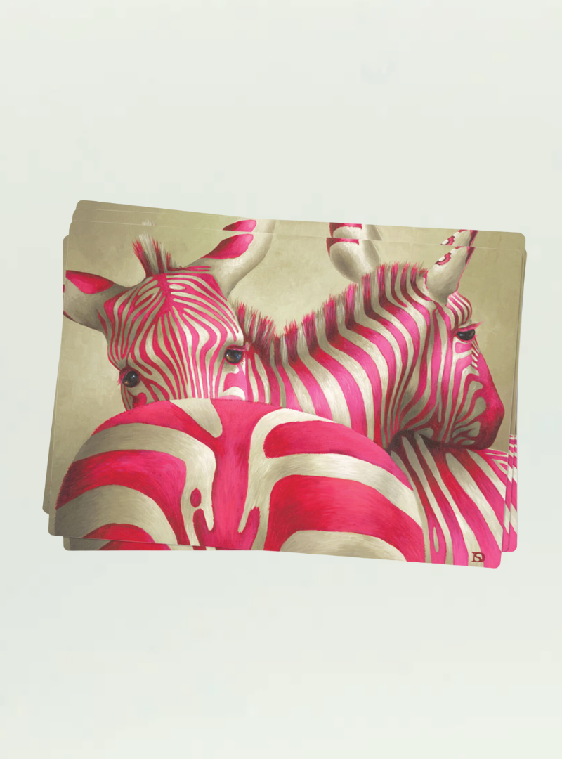 4 Pack Zebra Reusable Placemats