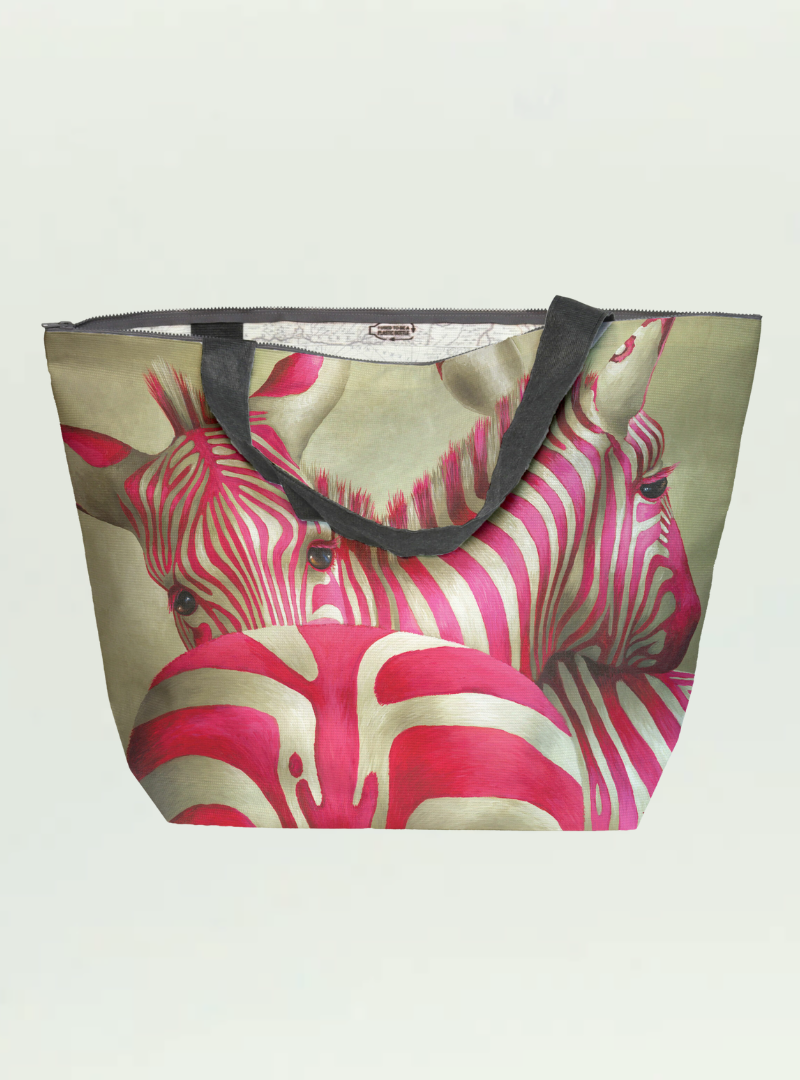 Pink Zebra Maxi Bag