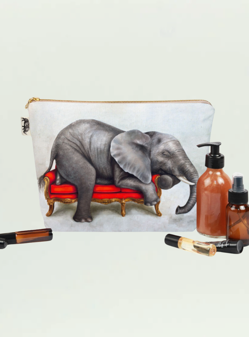 Elephant at Leisure Toiletry Bag