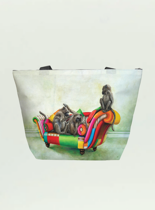 Baboons at Leisure Maxi Bag