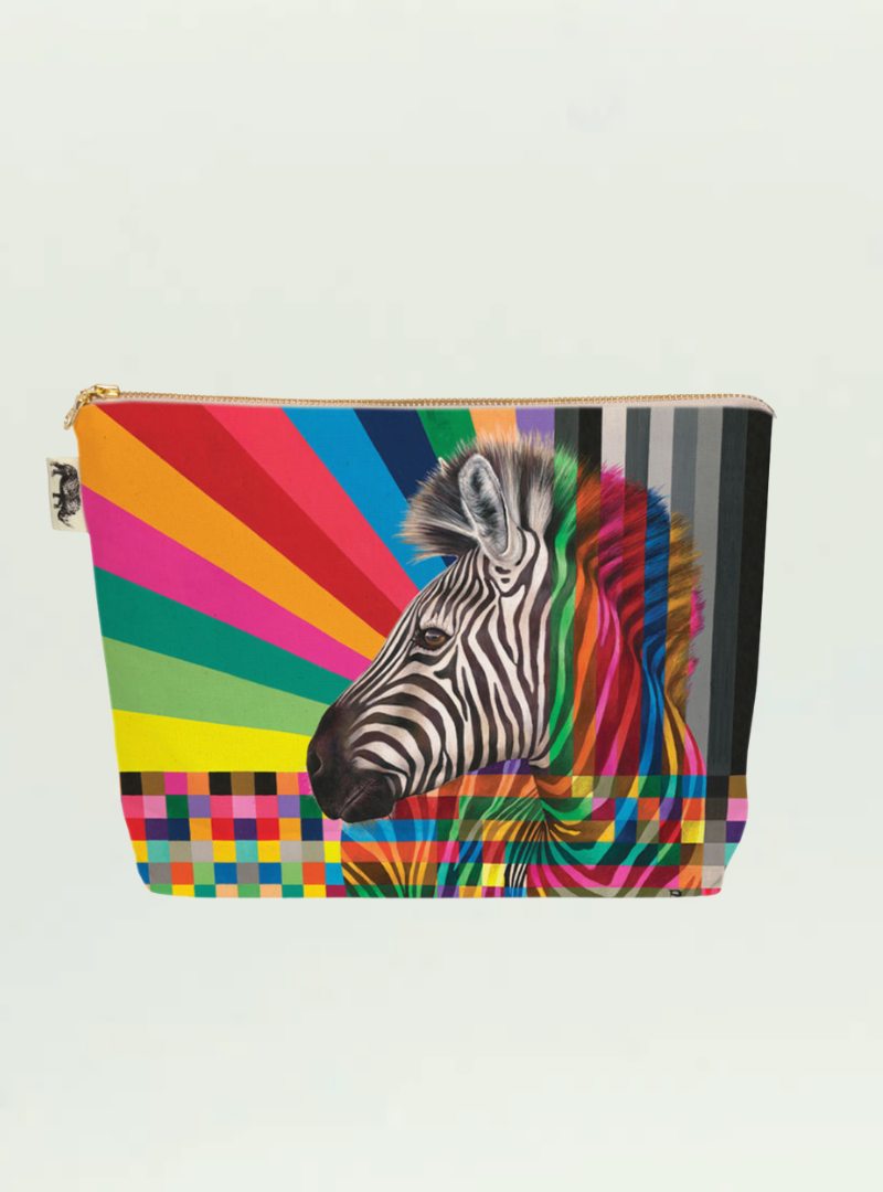 Zebra in Colour Toiletry Bag