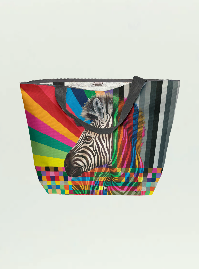 Zebra in Colour Maxi Bag
