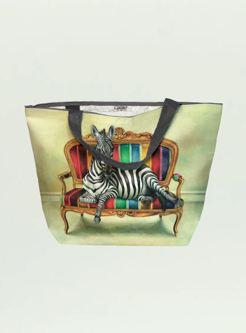 Zebra at Leisure Maxi Bag