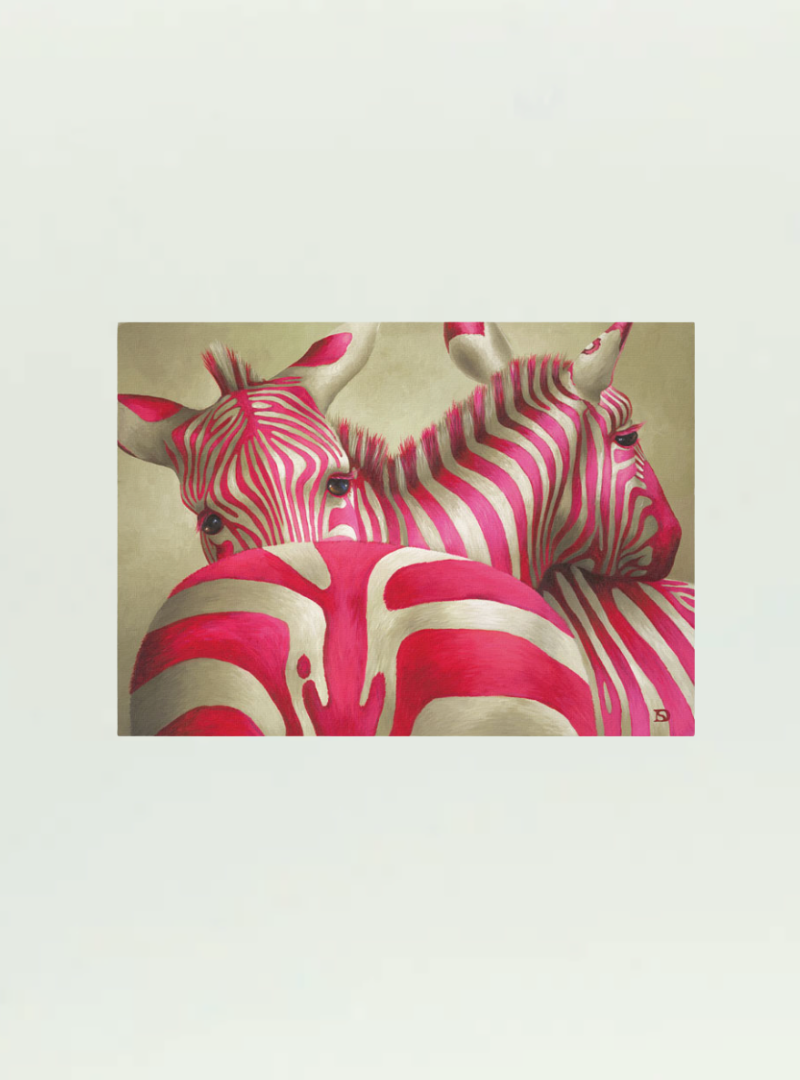 Pink Zebra Stretch Canvas