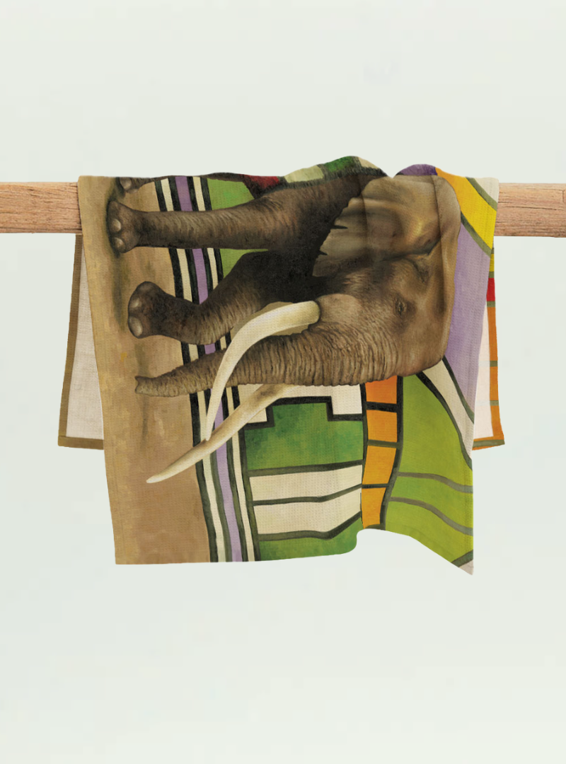 Ndebele Elephant Tea Towel