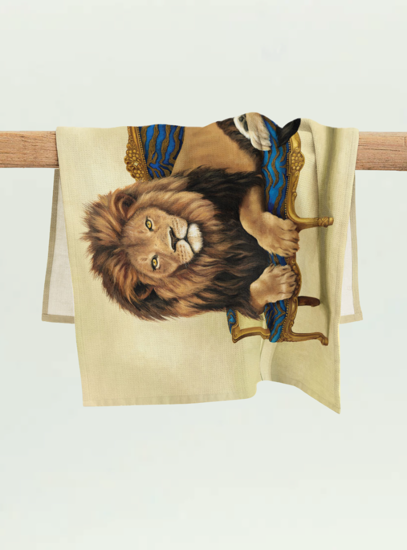 Lion at Leisure Tea Towel