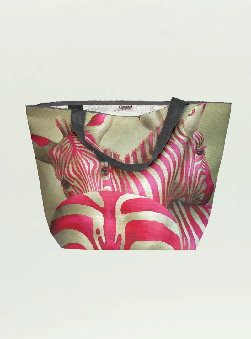 Pink Zebra Maxi Bag