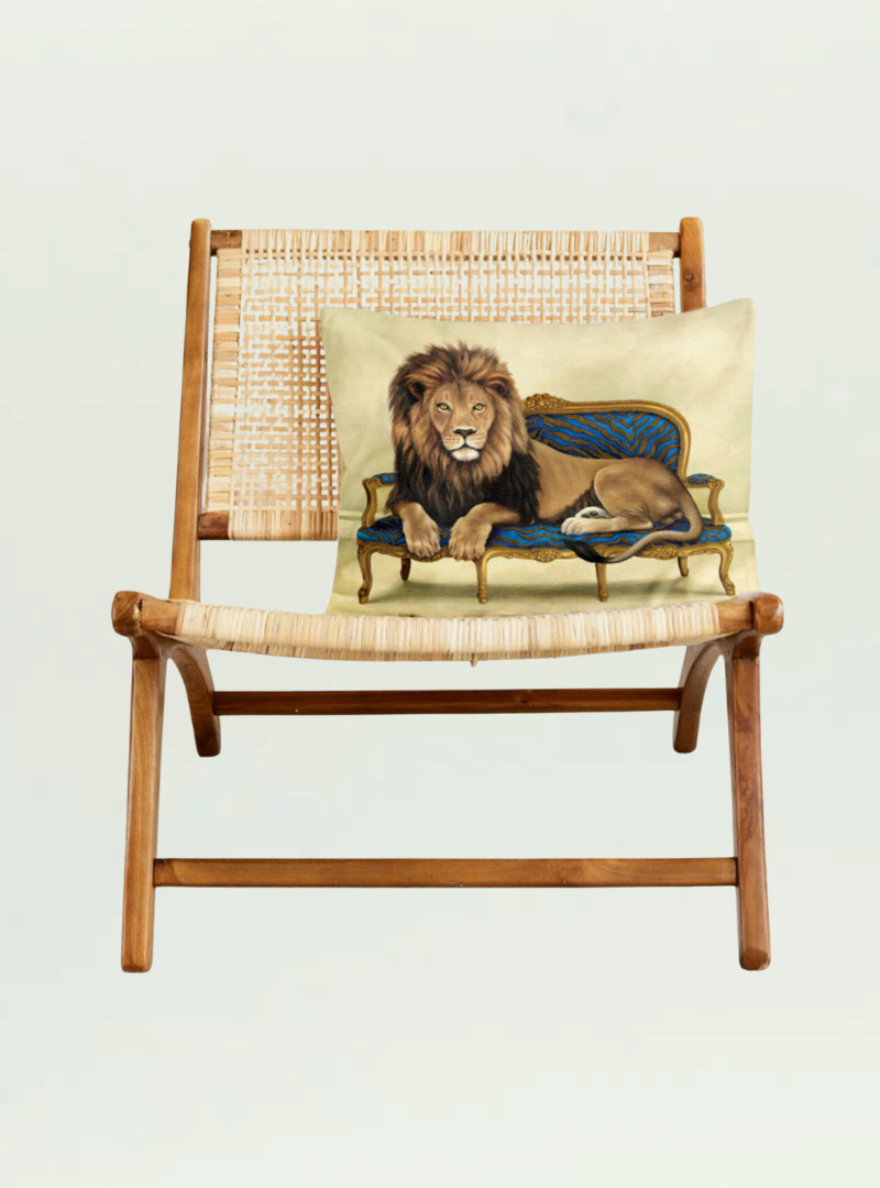Lion at Leisure Pillow Cover
