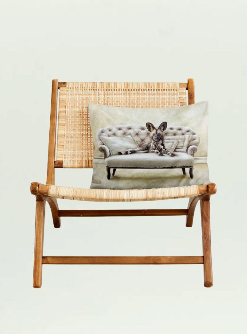 Wild Dog at Leisure Pillow Cover