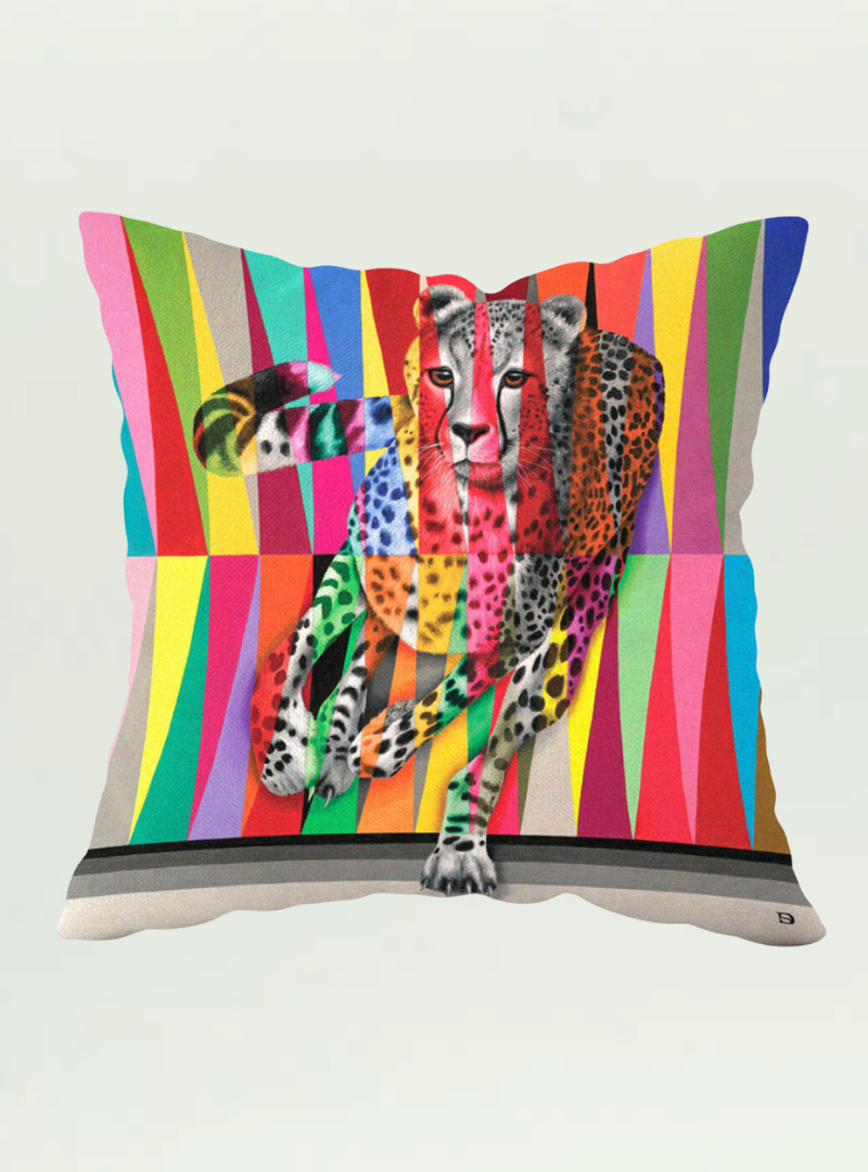 Cheetah in Colour Pillow Cover