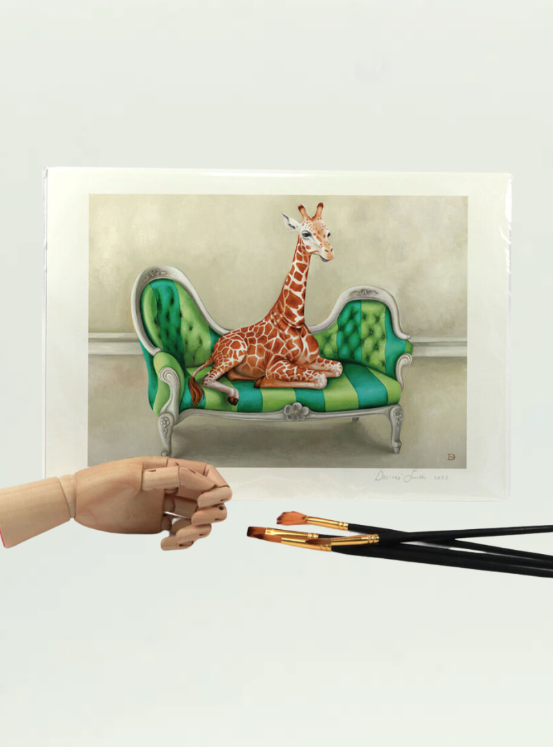 Giraffe at Leisure A4 Print