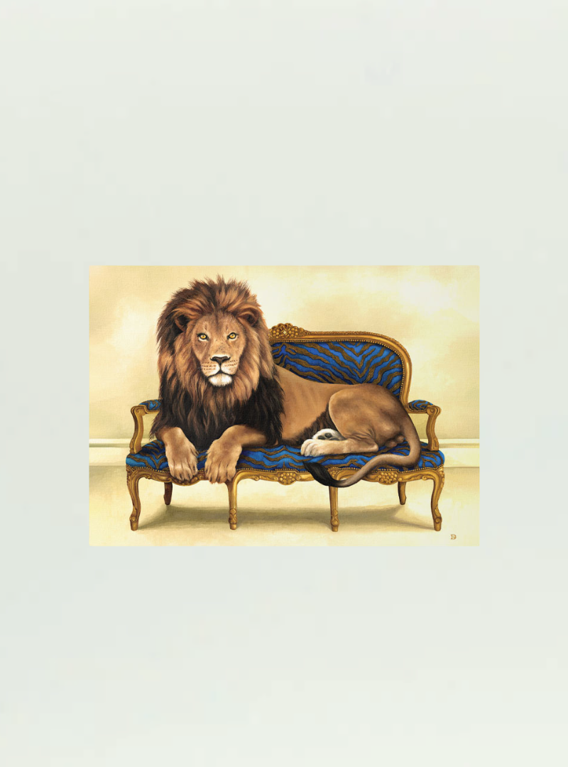 Lion at Leisure Stretch Canvas