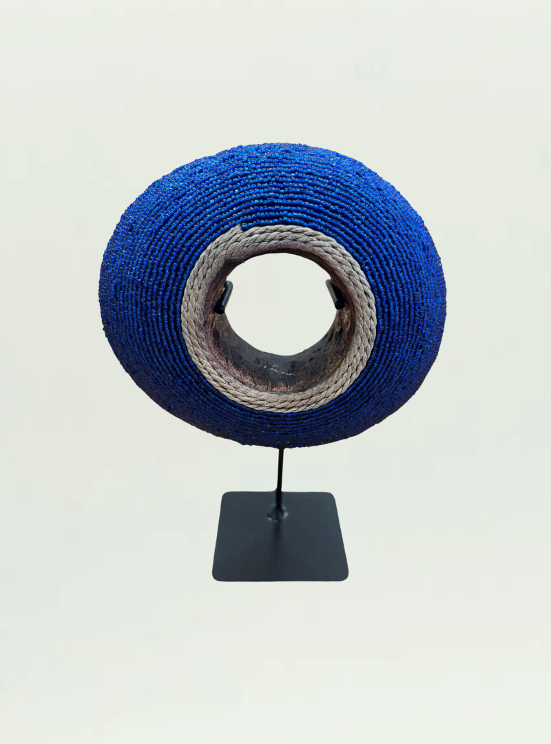 Dark Blue Beaded Bangle