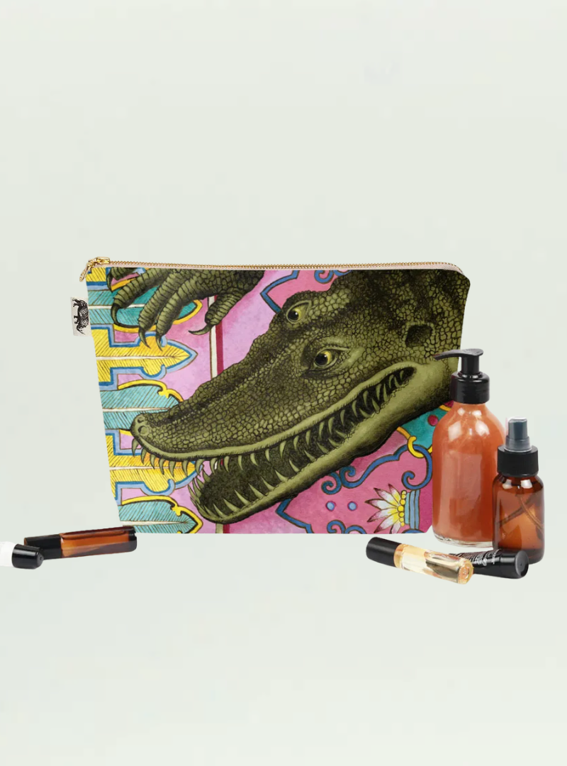 Crocodile Velvet Toiletry Bag